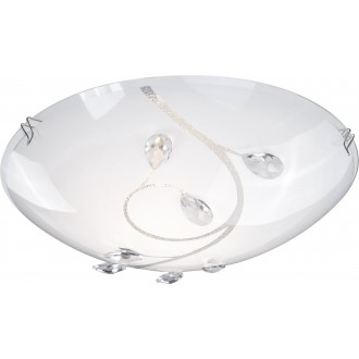 GLOBO 40404-1 | Burgundy Globo stropne svjetiljke svjetiljka 1x E27 poniklano mat, bijelo, prozirno