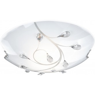 GLOBO 40404-3 | Burgundy Globo stropne svjetiljke svjetiljka 3x E27 poniklano mat, bijelo, prozirno