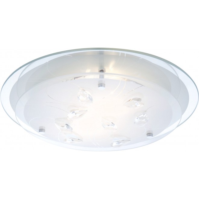 GLOBO 40409-2 | BrendaG Globo stropne svjetiljke svjetiljka 2x E27 krom, zrcalo, opal