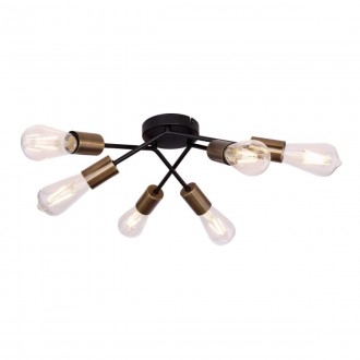 GLOBO 54003-6D | Sarini Globo stropne svjetiljke svjetiljka 6x E27 metal, antik bakar
