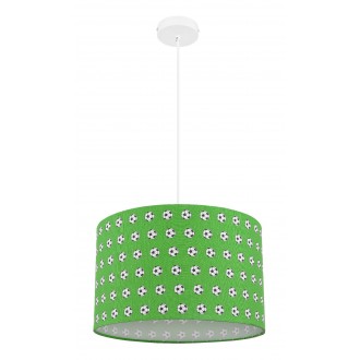 GLOBO 54009H | Lemmi Globo visilice svjetiljka 1x E27 zeleno, bijelo, crno