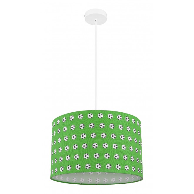 GLOBO 54009H | Lemmi Globo visilice svjetiljka 1x E27 zeleno, bijelo, crno