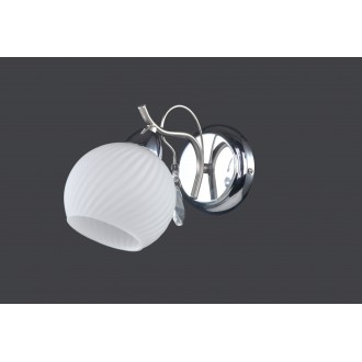 GLOBO 54711W | Perdita Globo zidna svjetiljka 1x E14 krom, poniklano mat, opal