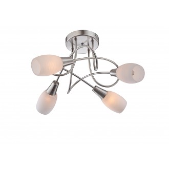 GLOBO 54983-4D | Gillian Globo stropne svjetiljke svjetiljka 4x E14 krom, poniklano mat, bijelo
