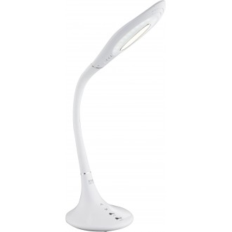 GLOBO 58271 | Pattaya Globo stolna svjetiljka sa tiristorski dodirnim prekidačem jačina svjetlosti se može podešavati, sa podešavanjem temperature boje, fleksibilna 1x LED 600lm 3300 - 4500 - 6500K krom, bijelo