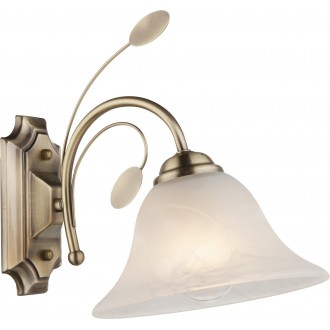 GLOBO 69007-1W | Posadas Globo zidna svjetiljka 1x E27 antik bakar, alabaster
