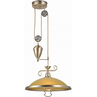 GLOBO 6905Z | Sassari Globo visilice svjetiljka balansna - ravnotežna, sa visinskim podešavanjem 1x E27 antik bakar, jantar