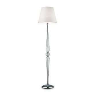 IDEAL LUX 035369 | Dorothy Ideal Lux podna svjetiljka - DOROTHY PT1 TRASPARENTE - 165cm s prekidačem 1x E27 krom, prozirno