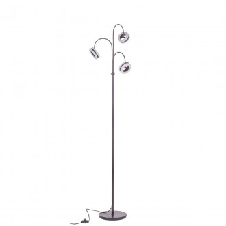 ITALUX AL16002-3A COFFEE | Metis Italux podna svjetiljka 167cm sa nožnim prekidačem elementi koji se mogu okretati 1x LED 1100lm 3000K kafena, bijelo