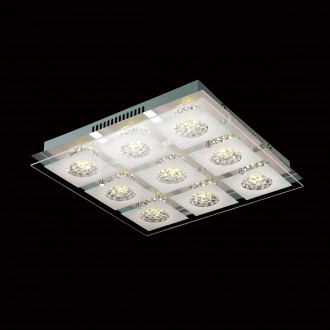 ITALUX C29541F-9R | Declan Italux stropne svjetiljke svjetiljka 1x LED 2880lm 3000K krom, prozirno, zrcalo