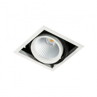 ITALUX GL7108-1/18W 3000K WH+BL | Vertico Italux ugradbena svjetiljka izvori svjetlosti koji se mogu okretati 138x138mm 1x LED 1550lm 3000K crno, bijelo