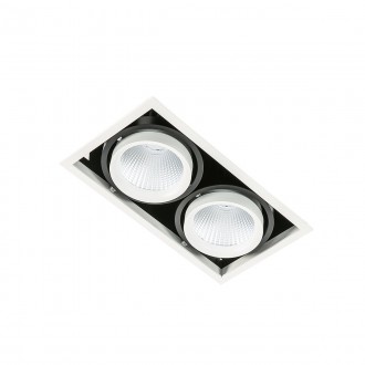 ITALUX GL7108-2/2X18W 3000K WH+BL | Vertico Italux ugradbena svjetiljka izvori svjetlosti koji se mogu okretati 260x137mm 2x LED 3045lm 3000K crno, bijelo