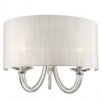 ITALUX MA05101W-002 | Mulber Italux zidna svjetiljka 2x E14 krom, bijelo, prozirno