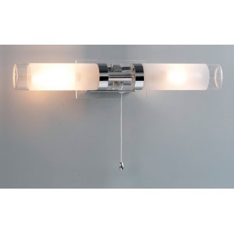 ITALUX MB030101-2C | Hook-IT Italux zidna svjetiljka s poteznim prekidačem 2x E14 krom, bijelo