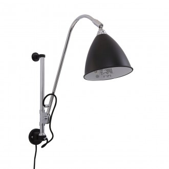 ITALUX MBE0024/1C-BLACK | Evato Italux zidna svjetiljka sa prekidačem na kablu elementi koji se mogu okretati 1x E14 crno, krom