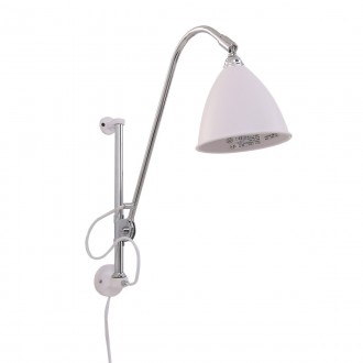 ITALUX MBE0024/1C-WHITE | Evato Italux zidna svjetiljka sa prekidačem na kablu elementi koji se mogu okretati 1x E14 bijelo, krom