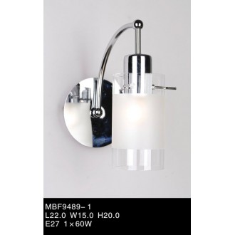 ITALUX MBF9489/1 | Blend Italux zidna svjetiljka 1x E27 krom, bijelo