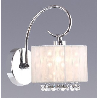 ITALUX MBM1583 /1 WH | Span Italux zidna svjetiljka 1x E14 krom, bijelo, prozirno