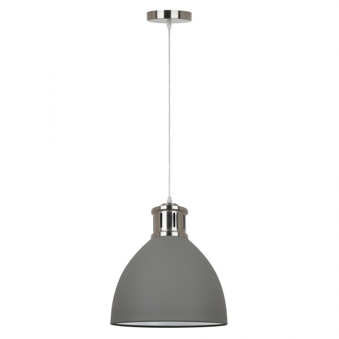 ITALUX MD-HN8100-GR+S.NICK | Lola-IT Italux visilice svjetiljka 1x E27 mat sivo, krom