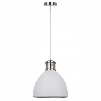 ITALUX MD-HN8100-WH+S.NICK | Lola-IT Italux visilice svjetiljka 1x E27 bijelo mat, krom