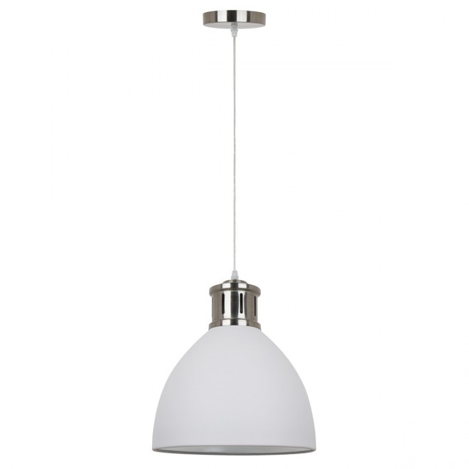 ITALUX MD-HN8100-WH+S.NICK | Lola-IT Italux visilice svjetiljka 1x E27 bijelo mat, krom