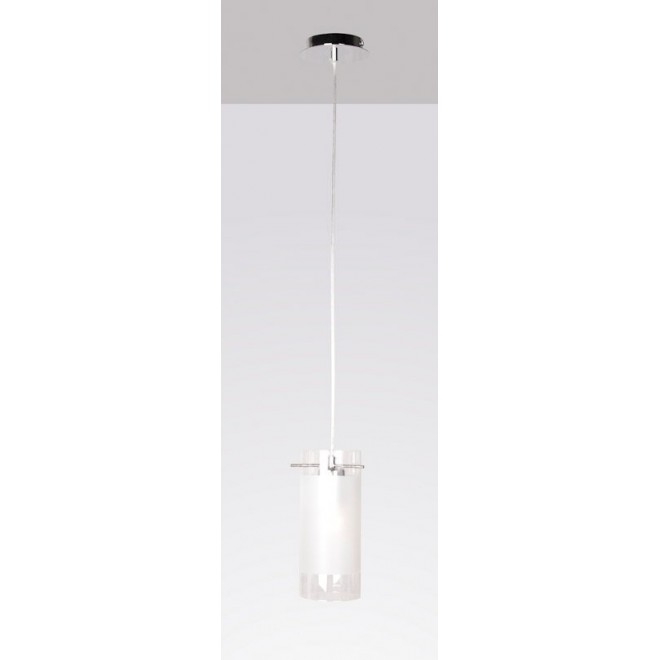 ITALUX MDF9489/1 | Blend Italux visilice svjetiljka 1x E27 crno, bijelo, krom