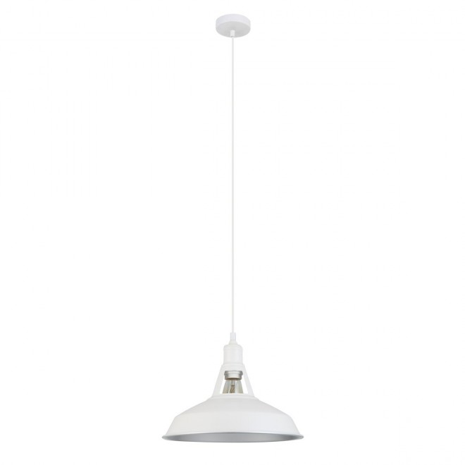 ITALUX MDM-2315/1 M W+SL | Freya-IT Italux visilice svjetiljka 1x E27 bijelo, srebrno