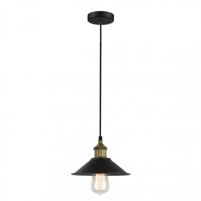 ITALUX MDM-2318/1S | Kermio Italux visilice svjetiljka 1x E27 crno, antik bakar