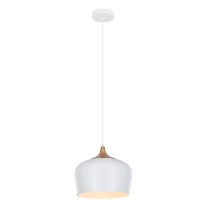 ITALUX MDM-2681/1M W | Britta-IT Italux visilice svjetiljka 1x E27 bijelo, smeđe
