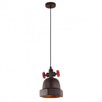 ITALUX MDM-2836/1 RUST | Cappo Italux visilice svjetiljka 1x E27 rdža smeđe, crveno