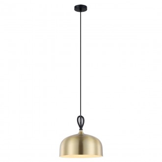 ITALUX MDM-3270-1 BK+GD BRO | Emerald Italux visilice svjetiljka 1x E27 zlatno, crno