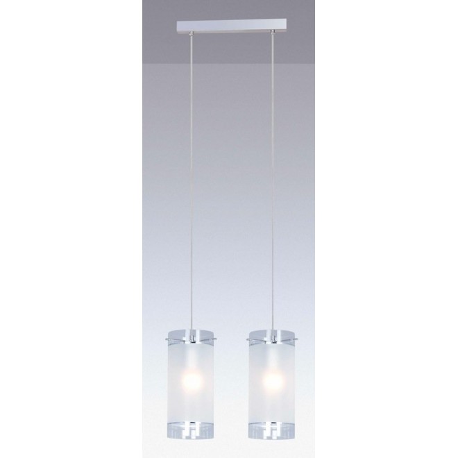 ITALUX MDM1560/2 | Vigo-IT Italux visilice svjetiljka 2x E27 bijelo, krom