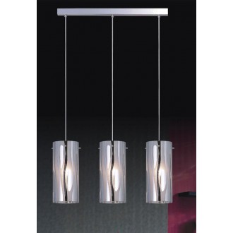 ITALUX MDM1575/3CR | Triplet Italux visilice svjetiljka 3x E27 bijelo, krom
