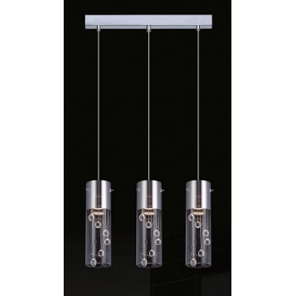 ITALUX MDM1835-3 | Cordell Italux visilice svjetiljka 3x GU10 3000K bijelo, prozirno, prozirno