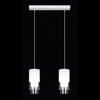 ITALUX MDM2042-2 | Christo Italux visilice svjetiljka 2x E14 bijelo, krom, prozirno