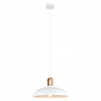 ITALUX MDM3153/1L W | Danito Italux visilice svjetiljka 1x E27 bijelo, smeđe