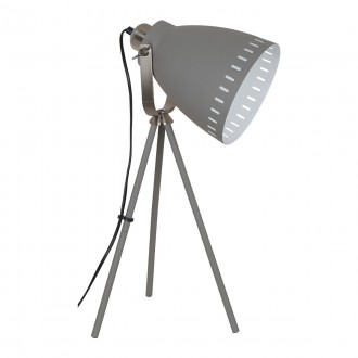 ITALUX ML-HN2278-GR+S.NICK | Franklin Italux stolna svjetiljka 54cm s prekidačem elementi koji se mogu okretati 1x E27 mat sivo, kromni mat