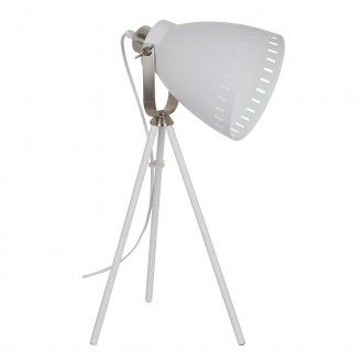 ITALUX ML-HN2278-WH+S.NICK | Franklin Italux stolna svjetiljka 54cm s prekidačem elementi koji se mogu okretati 1x E27 bijelo mat, kromni mat
