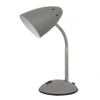 ITALUX MT-HN2013-GR+S.NICK | Cosmic-IT Italux stolna svjetiljka 30cm s prekidačem fleksibilna 1x E27 sivo, poniklano mat