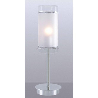 ITALUX MTM1560/1 | Vigo-IT Italux stolna svjetiljka 45cm sa prekidačem na kablu 1x E27 bijelo, krom