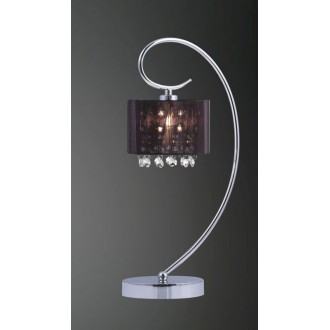 ITALUX MTM1583/1 | Span Italux stolna svjetiljka 44cm 1x E14 krom, crno, prozirno