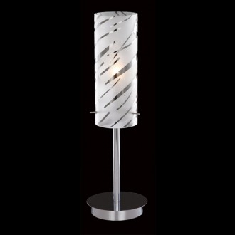 ITALUX MTM1850-1 | Halo-IT Italux stolna svjetiljka 46cm sa prekidačem na kablu 1x E27 bijelo, krom