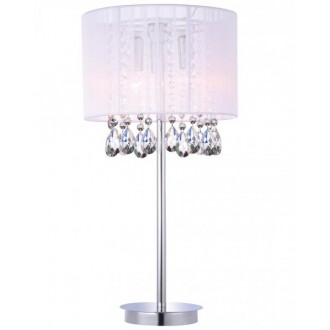 ITALUX MTM9262/3P WH | Essence Italux stolna svjetiljka 58cm sa prekidačem na kablu 3x E14 krom, bijelo, prozirno