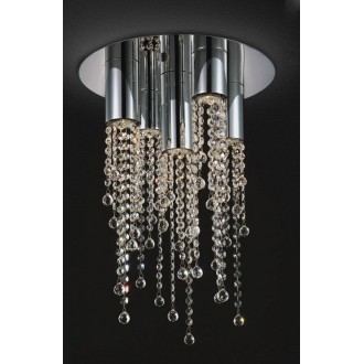 ITALUX MX93708-5A | Larix Italux stropne svjetiljke svjetiljka 5x GU10 3000K krom, srebrno, prozirno