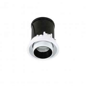 ITALUX SL74058/12W 4000K WH+BL | Merge Italux ugradbena svjetiljka elementi koji se mogu okretati Ø102mm 1x LED 840lm 4000K crno, bijelo
