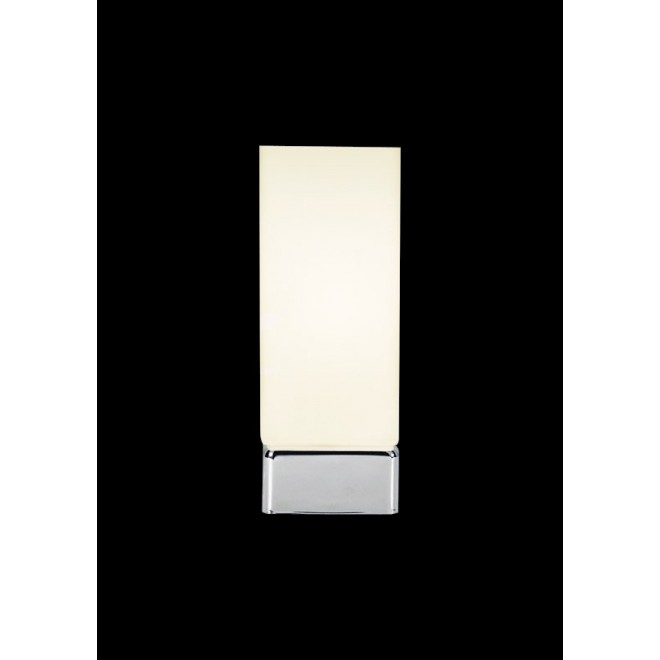 ITALUX ST8346-01A | Otto-IT Italux stolna svjetiljka 24cm s prekidačem 1x E14 bijelo, krom