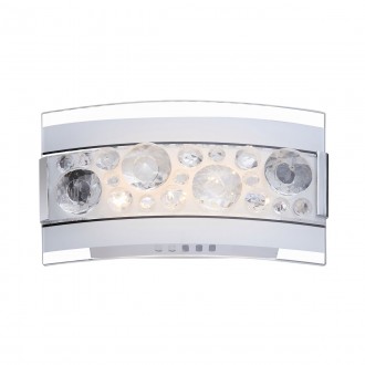 ITALUX W29396-1A | Regi Italux zidna svjetiljka 1x LED 320lm 3000K bijelo, krom, prozirno