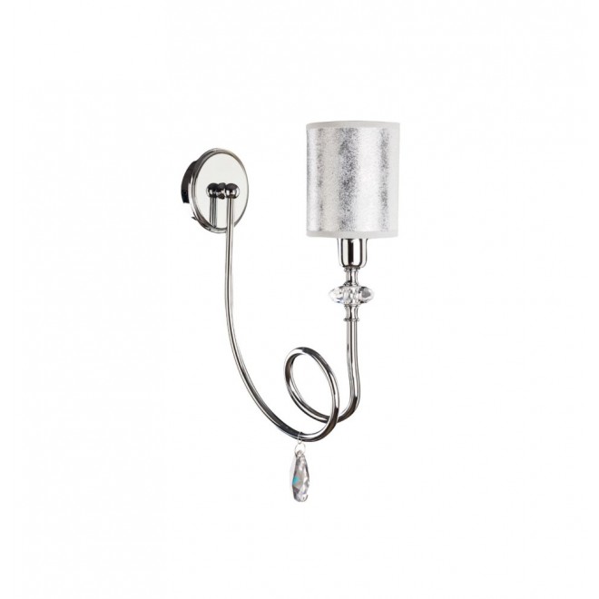 JUPITER 1597 DE K1 CH | Delfina Jupiter zidna svjetiljka 1x E14 krom, srebrno, kristal