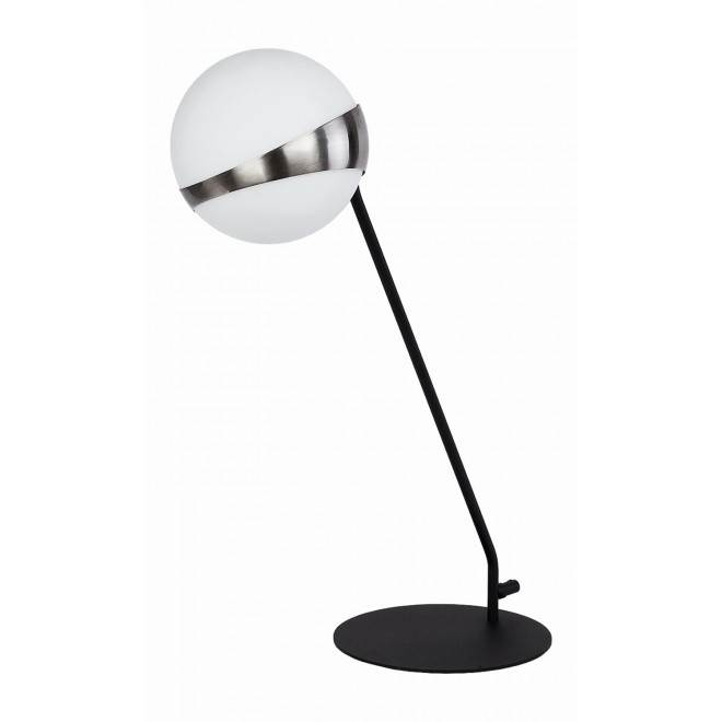 JUPITER 1717 EL L CZ/NI | Elfa Jupiter stolna svjetiljka 50cm sa prekidačem na kablu 1x E14 nikel, crno, bijelo