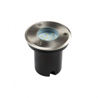 KANLUX 18193 | Gordo Kanlux ugradbena svjetiljka okrugli Ø95mm 1x LED 50lm 6500K IP67 IK08 srebrno, prozirno